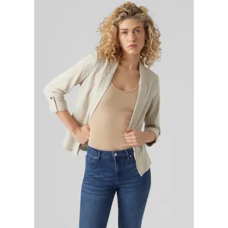 Vero Moda Kurzblazer »VMJESMILO 3/4 LOOSE BLAZER WVN NOOS« mit Leinen, beige