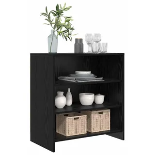 vidaXL Sideboard Schwarz 70 x 41 x 75 cm Holzwerkstoff - Schwarz