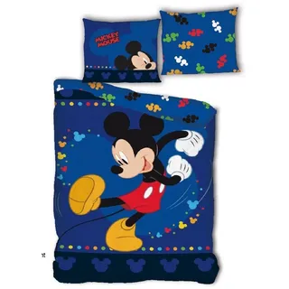 Aymax Bettwäsche-Set Mickey Mouse Bettbezug 140 x 200 cm mit Kissenbezug 63 x 63 cm, Disney