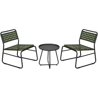 [casa.pro] Bistroset ‘Brienza’ 3-tlg. Polyrattan Grün