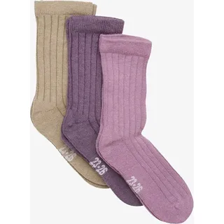 MINYMO 3er Pack Unisex Kinder Rip Socken aus Wolle