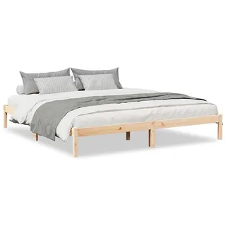vidaXL Massivholzbett Extra Lang ohne Matratze 180x220 Kiefernholz - Braun