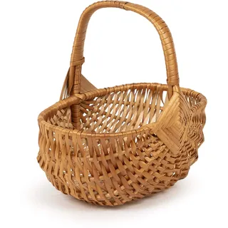 TYSK Design Kinderkorb klassisch (Größe und Form wählbar) Blumenkorb, Streukörbchen für Blumenkinder/Blumenmädchen, Osterkorb, Kinder-Einkaufskorb, Korb geflochten aus Weide