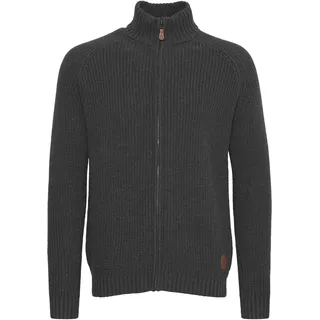 Strickjacke SOLID "Strickjacke SDXenos", Herren, Gr. L, grau (med grau m), Obermaterial: 100% Baumwolle CO., unifarben, Strickjacken Strickjacke