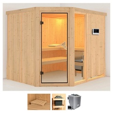 Bild von Sauna »Frigga 3«, (Set), 9-kW-Ofen mit externer Steuerung beige