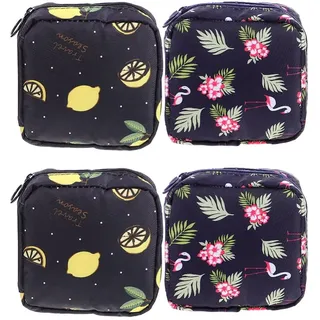 Healifty Damenbinden Aufbewahrungstaschen Aus Canvas Mit Reißverschluss Tragbare Mini-Aufbewahrungsbeutel Für Menstruationsbinden Stilleinlagen Und Hygieneartikel Ideal Für Reisen Und Outdoor