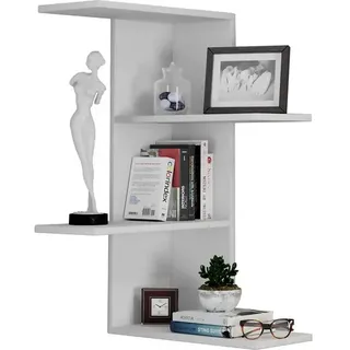 VCM Eckregal 45 x 77 x 45 cm Weiß