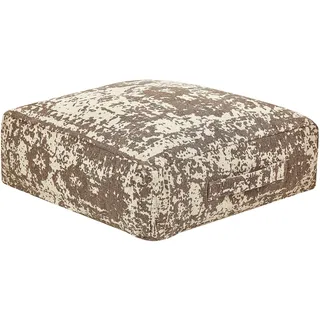 Bodenkissen Baumwolle beige / braun 50x50x20cm Sitzkissen quadratisch Shasa