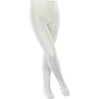ESPRIT Unisex Kinder Strumpfhose Foot Logo K Ti Baumwolle dick einfarbig 1 Stück, Weiß Off-White 2040, 122-128