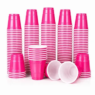 MBP My Beer Pong 50 Pinke Schnapsbecher 2oz / 60ml | Shot Cups Pink | Mini Party Cups für JGA, Mädelsabend, Geburtstag & Festival | BPA-frei Wiederverwendbar