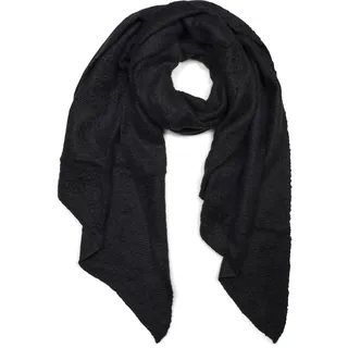 styleBREAKER XXL-Schal "Asymmetrischer unifarbener Web Schal" 1 Stk., schwarz