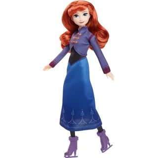 Mattel Disney Die Eiskönigin Anna-Modepuppe mit Zubehör, Eisläuferin-Look mit abnehmbarem Kleid und abnehmbaren Schlittschuhen, mit zusätzlichem Paar Schuhe. Inspiriert von Die Eiskönigin: Winterfest