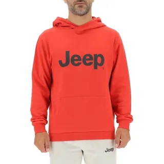 JEEP O102566-R699 J Man Hooded Sweatshirt Print J22W Mars Red/Black L