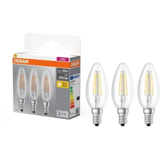 Osram LED-Birne 4W E14 470 lm warmweiß 3 St.
