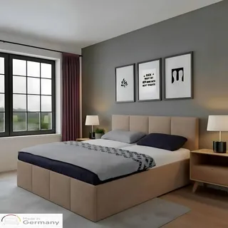 Halmon Schlafkomfort Betten Dalas Sahara 160 x 200 cm H3 Beige