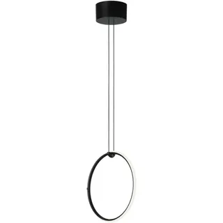 Flos Arrangements Round Small Hängebeleuchtung aus Aluminium mit schwarzem Pulverlack, Durchmesser: 39,8cm, F0406030