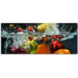 Artland Glasbild "Spritzendes Obst auf dem Wasser" Lebensmittel 1 Stk. tlg. in verschiedenen Größen, farbe bild(er): bunt
