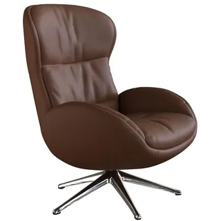 flexlux Relaxsessel Haze Leder 70 x 104 x 79 cm Braun drehbar