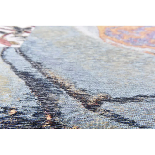 Gino Falcone Flachwebeteppich Cosima 100x100 cm , Türkis , Textil , Pop-Art , Rund , 100x100 cm , Oeko-Tex® , für Fußbodenheizung geeignet , Teppiche und Böden, Teppiche, Flachwebteppiche
