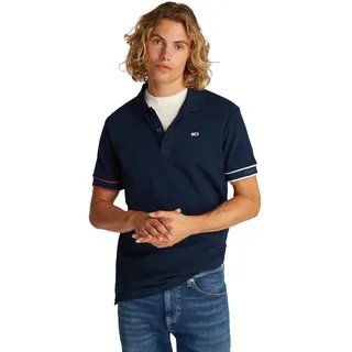 Tommy Hilfiger Tommy Jeans Flag Cuff Slim fit, Kurzarm-poloshirt - Dark Night navy), S
