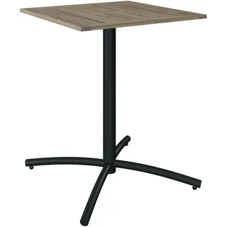 Ambia Garden Balkontisch , Anthrazit, Akaziefarben , Holz, Metall , Akazie , Hartholz , 60x74x60 cm , wetterbeständig , Gartenmöbel, Gartentische, Klapptische