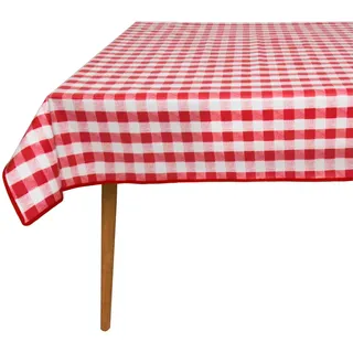 Wachstuch Tischdecke mit Kantenverstärkung - Wasserabweisend, Leicht zu Reinigen und Wetterfest - Reach Zertifiziert - 140 x 180 cm - Bayrisches Karo