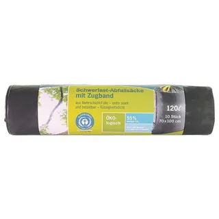 Secolan® Abfallsäcke mit Zugband, Abfallsack, grau