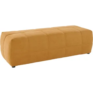 Hocker DOMO COLLECTION "Brandon", orange (mango), B:150cm H:40cm T:60cm, Kunstleder SOFTLUX;Luxus-Microfaser in Antikleder-Optik(100% Polyester);Luxus-Microfaser (100% Polyester), Hocker, Hocker, große Ausführung passend zu "Brandon", auch in Cord