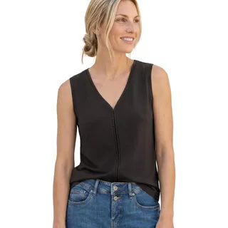 Street One Damen Top mit V-Neck und Crochet-Tape