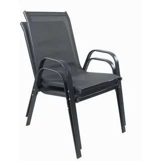 VCM Gartenstuhl 56 x 73 x 89 cm anthrazit 2 St.