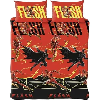 Flash - Bettwäsche, wendbar TC138 (Doppelbett) (Schwarz/Rot/Gelb) - Schwarz