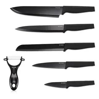 Navaris Messerset 48366.06.02, 6-teilig, mit Edelstahlklinge, mit Kunststoffgriff