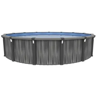 Aufstellpool Stahlwandpool rund 305 x 132 cm 9140 l grau
