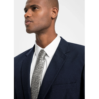 Anzug BONPRIX, Herren, Gr. 64, N-Gr, dunkelblau, weiß, puderblau, Web, Obermaterial: 100% Polyester. Obermaterial 2: 100% Baumwolle. Futter: 100% Polyester, gepflegt, unifarben, festlich, bequem, Anzüge Anzug, festlicher Stil, bequeme Passform, aus Polyester und Baumwolle, Topseller