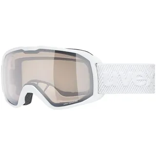 Uvex Xcitd Variomatic Skibrille Für Damen - White Matt - Mirror Silver Variomatic Clear/CAT1-3