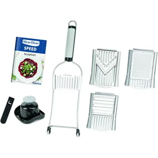 Genius Nicer Dicer Speed Gemüsereibe 7-tlg. Silber