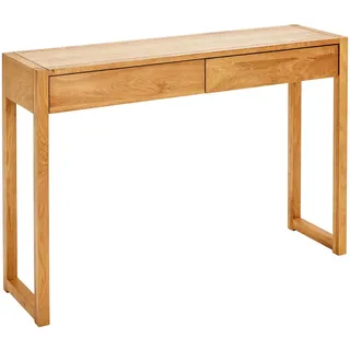 Mid.you Konsolentisch , Naturfarben , Holzwerkstoff , furniert, massiv , 2 Schublade(n) Schubladen , 33x80x120 cm , Wohnzimmer, Wohnzimmertische, Konsolentische