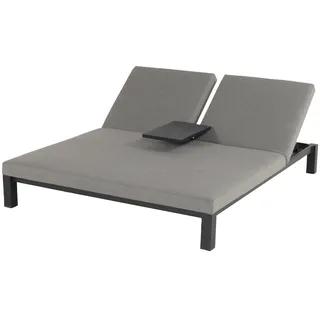 Hartman Eva Doppelliege Aluminium/Sunbrella