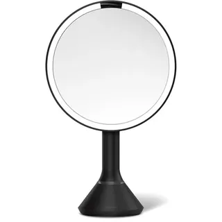 Simplehuman Sensor-Spiegel mit Touch-Control-Helligkeit und doppelter Lichtfunktion, schwarz