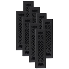 Decor Grates ST212-8 Scroll Floor Register, Strukturiertes schwarzes Finish