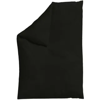 schlafgut Premium Bettbezug Uni Schwarz 135 x 200 cm + 80 x 80 cm