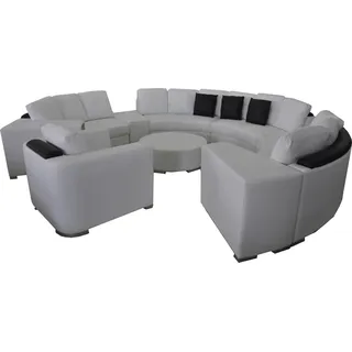 Runde Eck Sofa Couch Polster XXL Big Rund Couchen Wohnlandschaft U Form Sessel