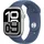 Watch Serie 10 GPS 46 mm Aluminiumgehäuse Silber Sportarmband Blau