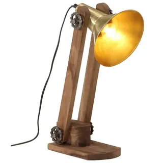 vidaXL Schreibtischlampe 25 W Antik-Messing 23x13x52 cm E27 - Braun