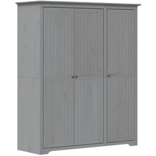 vidaXL Kleiderschrank BODO Grau 151,5x52x176,5 cm Massivholz Kiefer