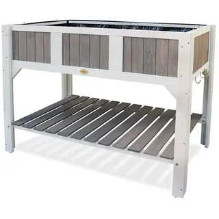 HABAU Klara Hochbeet 119 x 57 x 89 cm Weiß/Grau