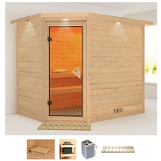 Bild von Sauna »Talida«, (Set), 9-kW-Ofen mit integrierter Steuerung beige