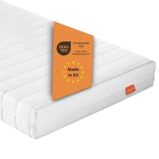 ergonomische Kaltschaummatratze, 90 x 200 cm, H2, 13 cm, Wendematratze, sleepling PureComfort - Weiß