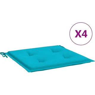 vidaXL Gartenstuhl-Kissen 4 Stk. Türkis 40x40x3 cm Stoff - Türkis