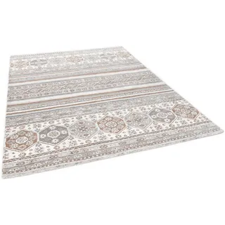 THEKO Wollteppich »Royal Shaal - 1719« rechteckig 120 mm Höhe Obermaterial: reine Wolle, handgetuftet, auch als Läufer, weiß